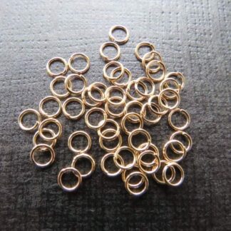 Jump Rings – Gold – 4×0.5mm – Pack Of 50