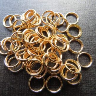 Split Rings – Gold – 8x1mm – Pack Of 50