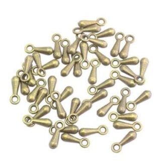 Nickel Free Chain Extender Drop Bead – Antique Bronze – 7x4mm