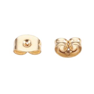 Butterfly Earring Backs – Gold – Stainless Steel – 5mm – 5 Pairs