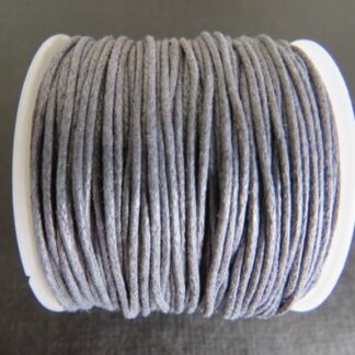 Waxed Cotton Cord – Grey – 1mm – 1 M Length