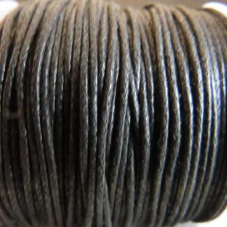 Waxed Cotton Cord – Black – 1mm – 1M Length