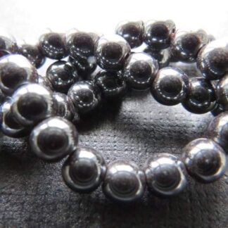 Hematite Beads – Graphite – 6mm – Strand Of 65 Beads