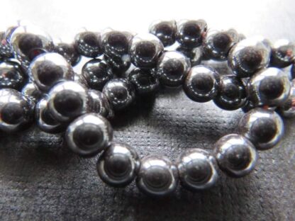 Hematite Beads – Graphite – 8mm – Strand Of 45 Beads