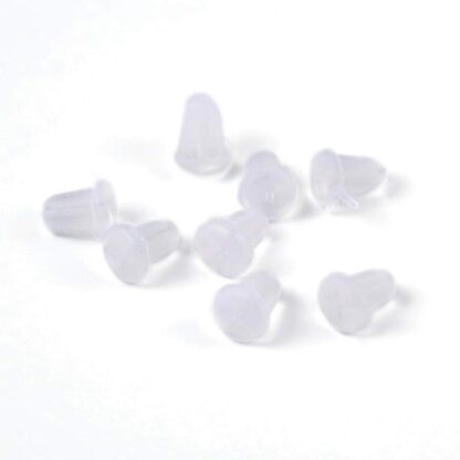 Earring Backs – Sillicone – 4×4.5mm – Anti-Allergic – Pack Of 100