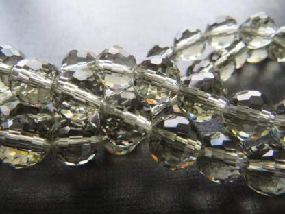 Faceted Crystal Round Beads – Smoke – AAA Grade – 10mm – Strand Of 20 Beads