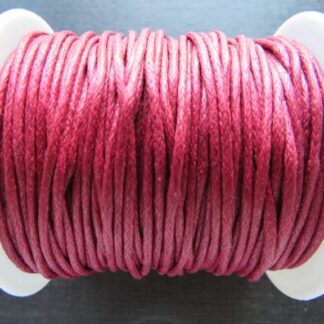 Waxed Cotton Cord – Burgundy – 1.5mm – 1 M Length