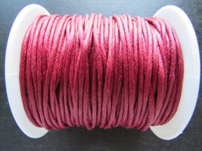 Waxed Cotton Cord – Burgundy – 1.5mm – 1 M Length
