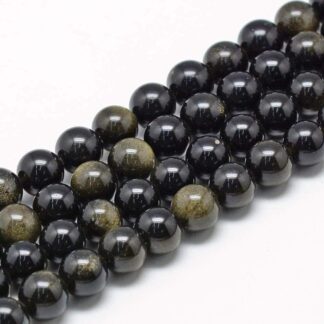 Gold Obsidian – 6mm – Strand Of 30 Beads