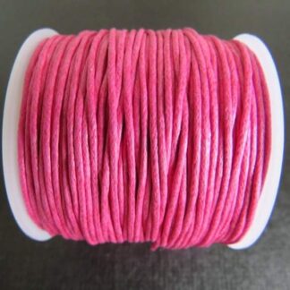 Waxed Cotton Cord – Cerise Pink – 1mm – 1 M Length