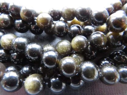 Gold Obsidian – 8mm – Strand Of 20 Beads