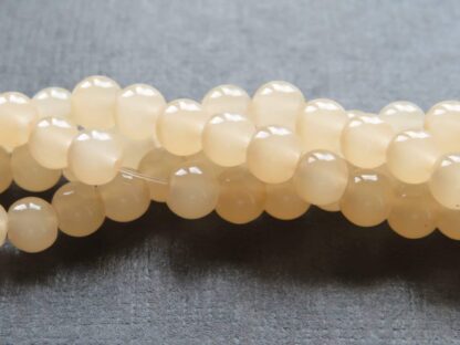 Glass Beads – Peach – 6mm – Strand Of 50 Beads