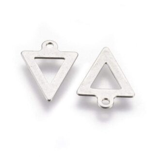 Triangle Cutout Charm – Stainless Steel – 12x9mm