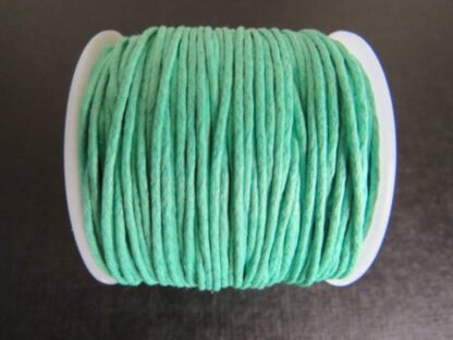 Waxed Cotton Cord – Green – 1mm – 1 M Length