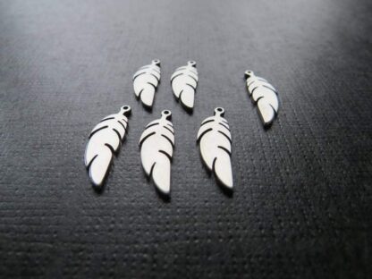 Feather Charm – Stainless Steel – 20mm x 6mm