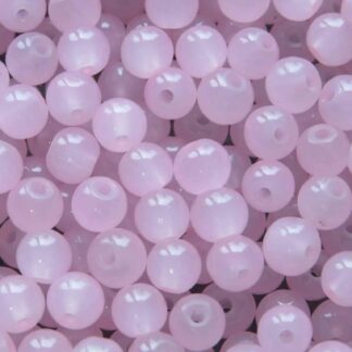 Glass Beads – Baby Pink – 6mm – Pack Of 50 Beads
