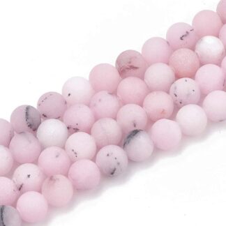 Cherry Blossom Jasper – Frosted – 6mm – Strand Of 30 Beads