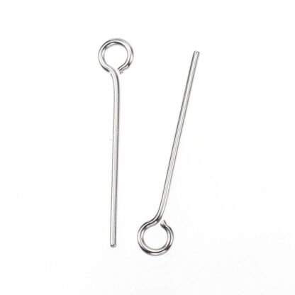 Eye Pins – Stainless Steel – 25×0.7mm – Pack Of 50