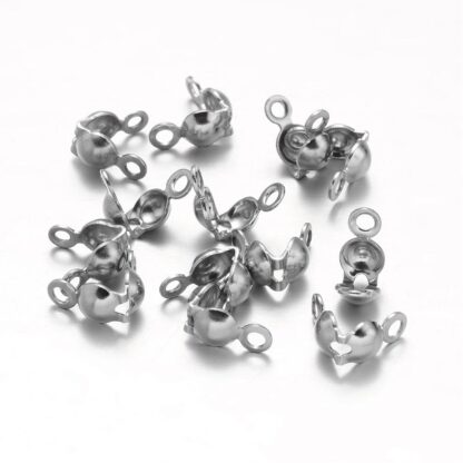 Clamshell Clasps – Stainless Steel – 8x4mm – Pack Of 30