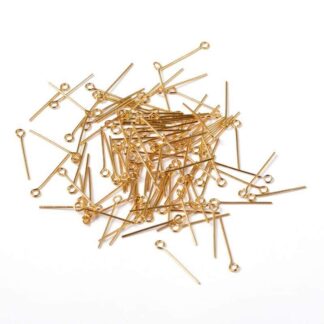 Eye Pins – Gold – 25×0.7mm – Pack Of 50