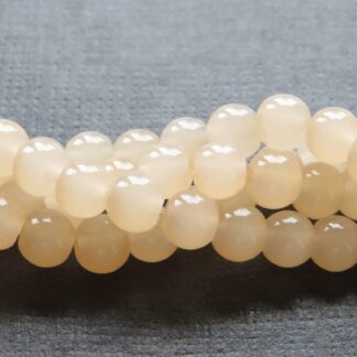 Glass Beads – Light Grey – 6mm – Strand Of 50 Beads