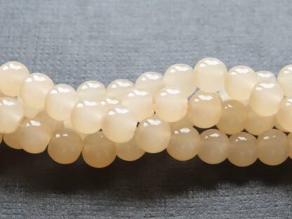 Glass Beads – Peach – 6mm – Strand Of 50 Beads