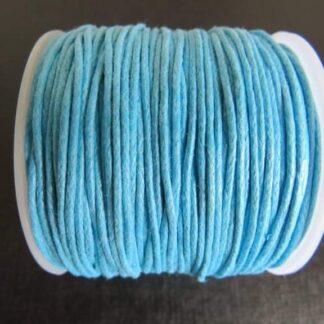 Waxed Cotton Cord – Turquoise – 1mm – 1 M Length