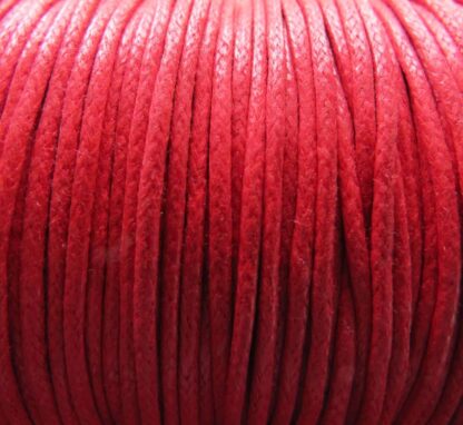 Waxed Cotton Cord – Red – 1.5mm – 1 M Length