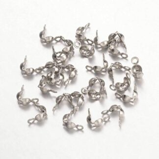 Clamshell Clasps – Stainless Steel – 5x2mm – Pack Of 30