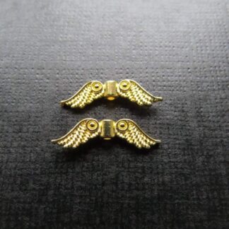 Angel Wing Spacer Bead – Gold – 23x7mm