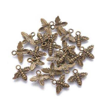 Bee Charm – Antique Bronze – 15x12mm