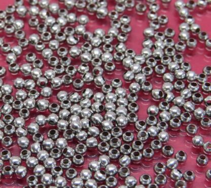 Spacer Beads – Stainless Steel – 2x2mm – Pack Of 30