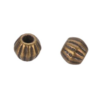 Spacer Beads – Bicone – Antique Bronze – 4×4.5mm – Pack Of 10