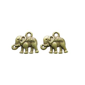 Elephant Charm – Antique Bronze – 12x14mm