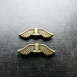 Angel Wing Spacer Bead – Antique Bronze – 20x6mm