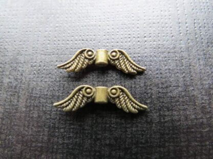 Angel Wing Spacer Bead – Antique Bronze – 23x6mm
