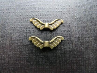 Angel Wing Spacer Bead – Antique Bronze – 24x7mm