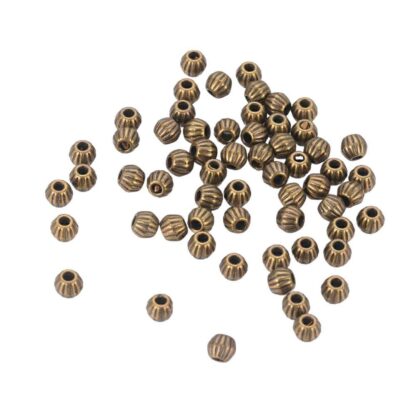 Spacer Beads – Bicone – Antique Bronze – 4×4.5mm – Pack Of 10