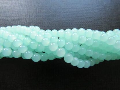 Glass Beads – Mint – 4mm – Strand Of 100 Beads