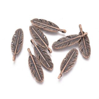 Feather Charm – Copper – 29x9mm