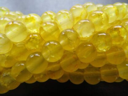 Glass Beads – Yellow Multi – 6mm – Strand Of 50