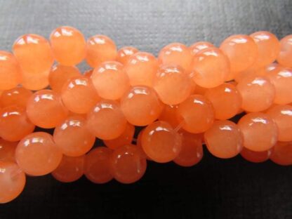 Glass Beads – Tangerine – 8mm – Strand Of 30