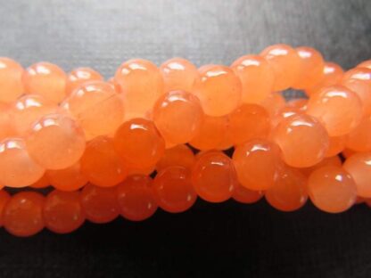 Glass Beads – Tangerine – 8mm – Strand Of 30
