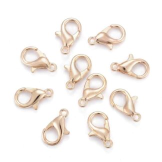 Lobster Clasp – Light Gold – 12mm