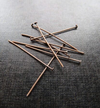 Head Pins – Copper – 36×0.8mm – Pack Of 50