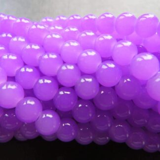 Glass Beads – Dark Violet – 6mm – Strand Of 50 Beads