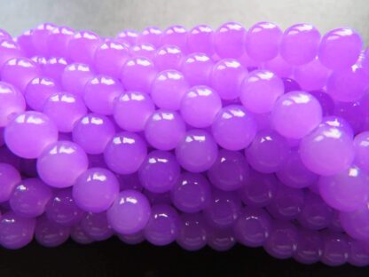 Glass Beads – Dark Violet – 6mm – Strand Of 50 Beads