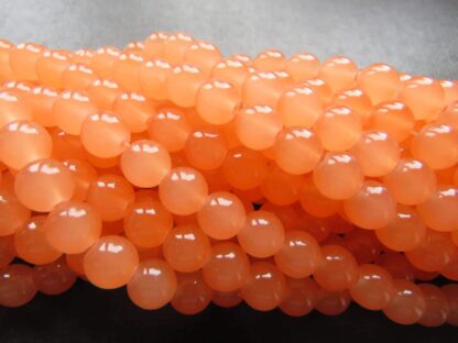 Glass Beads – Tangerine – 6mm – Strand Of 50 Beads