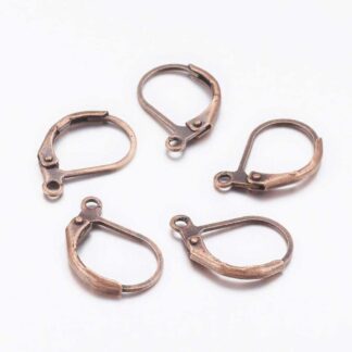 Nickel Free Leverback Earrings – Copper – 15x10mm – 5 Pairs