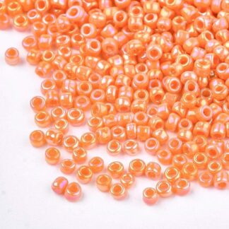 Seed Beads – Size 6/0 – Light Orange AB – 10g Pack